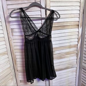 Black lace lingerie
